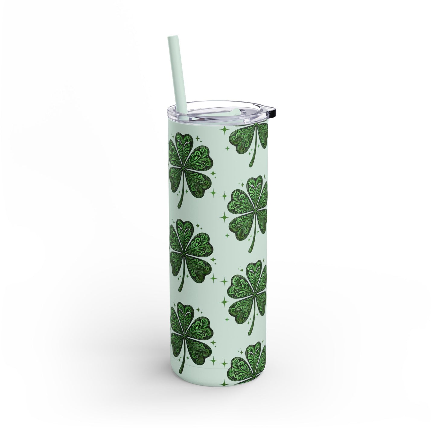 Emerald Clovers 🍀 20oz Matte Tumbler – Luxe Insulated Stainless Steel