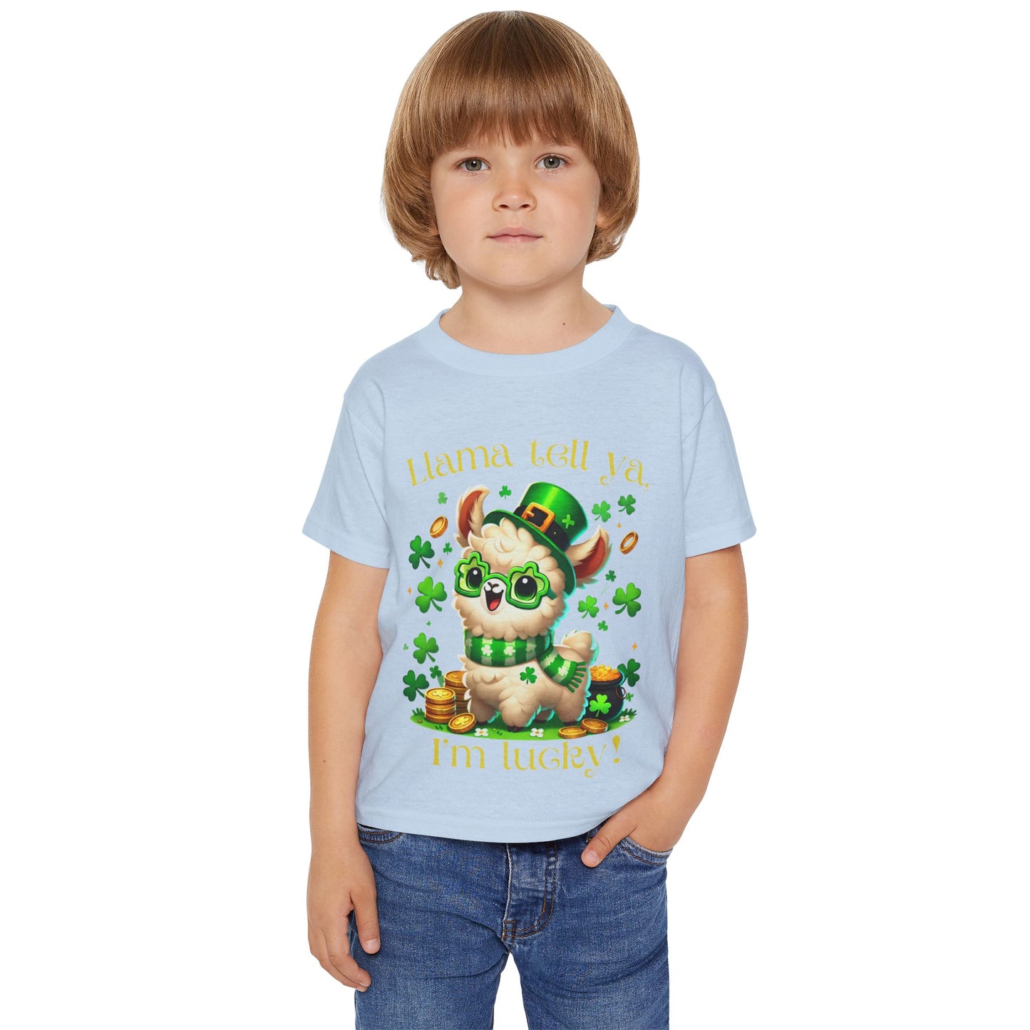 Llama Tell Ya, I’m Lucky! Toddler Tee – St. Patrick’s Day Shirt 🍀🦙