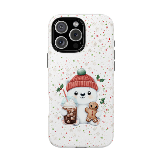 Festive Polar Bear Tough Case – Chill Vibes, Solid Protection