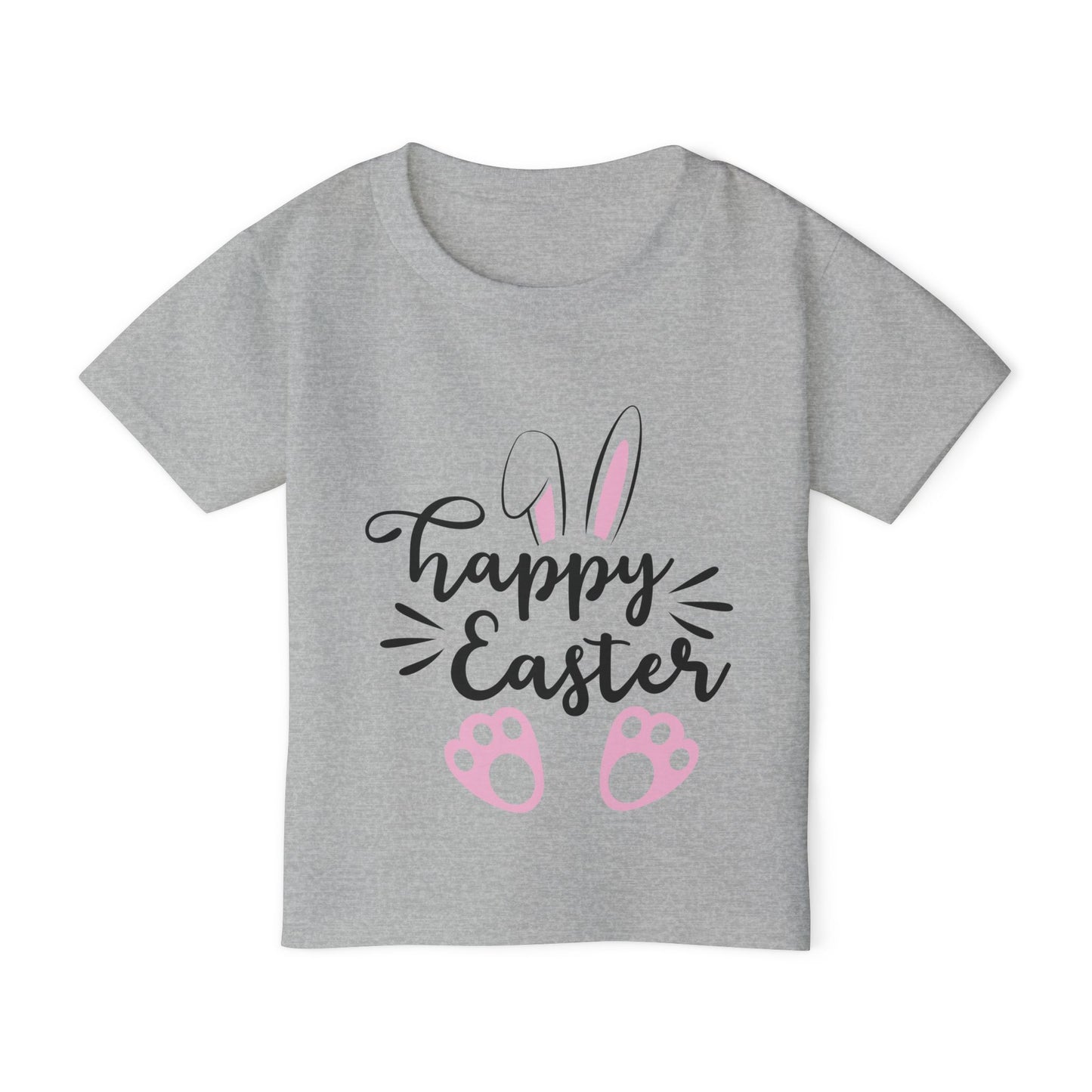“Happy Easter” – Heavy Cotton Toddler Tee 🐰🌷