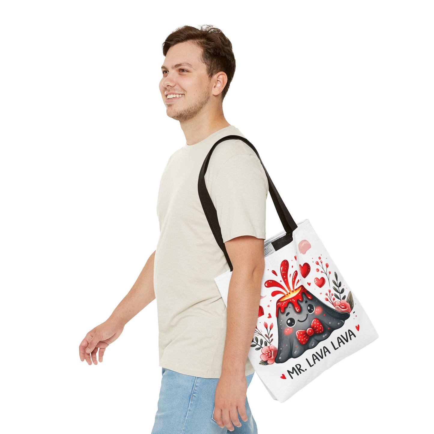 "Mr. Lava Lava Floral Charm" Tote Bag