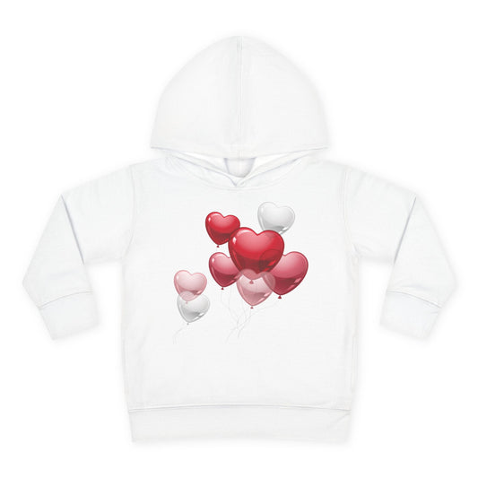 "Heart Balloons" Toddler Pullover Hoodie