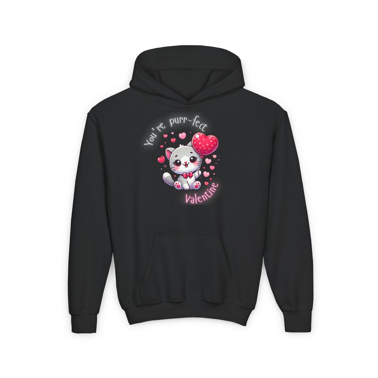 Purr-fect Valentine Youth Hoodie