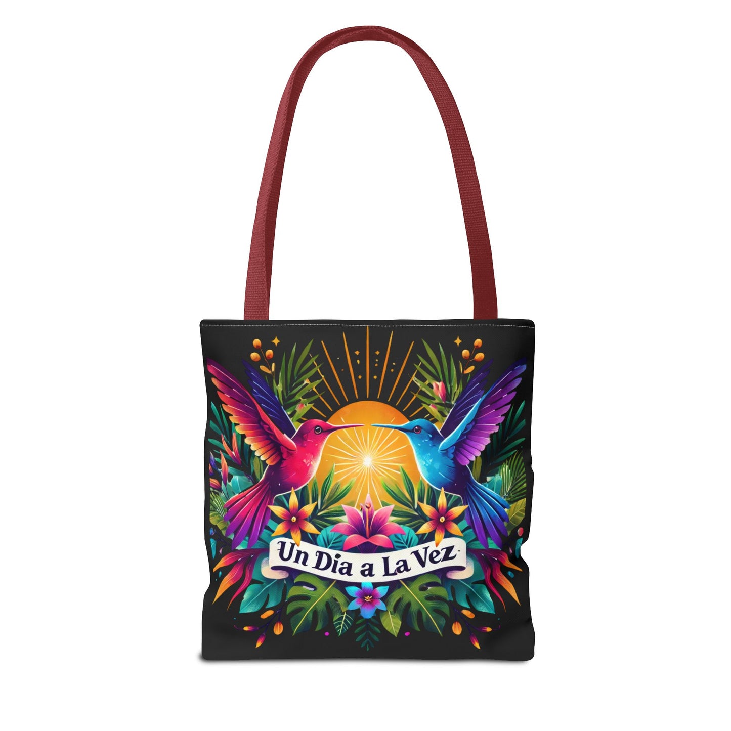 "Un Día a La Vez" Vibrant Midnight Tote Bag