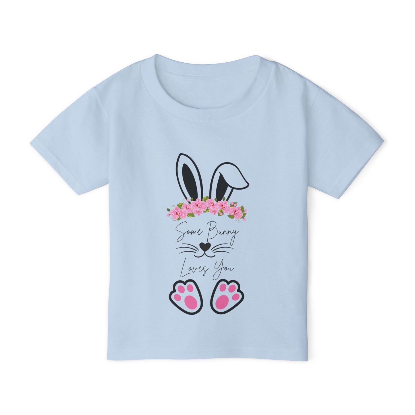“Some Bunny Loves You” – Toddler Heavy Cotton™ Tee 🐾💗