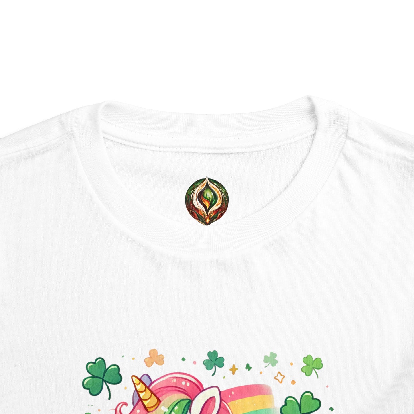 Magical Mischief 🍀 Toddler Tee – Lucky Unicorn Adventure