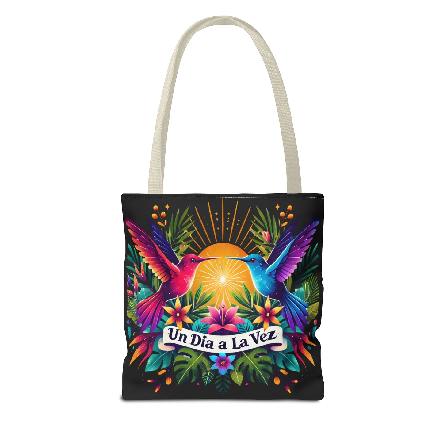 "Un Día a La Vez" Vibrant Midnight Tote Bag