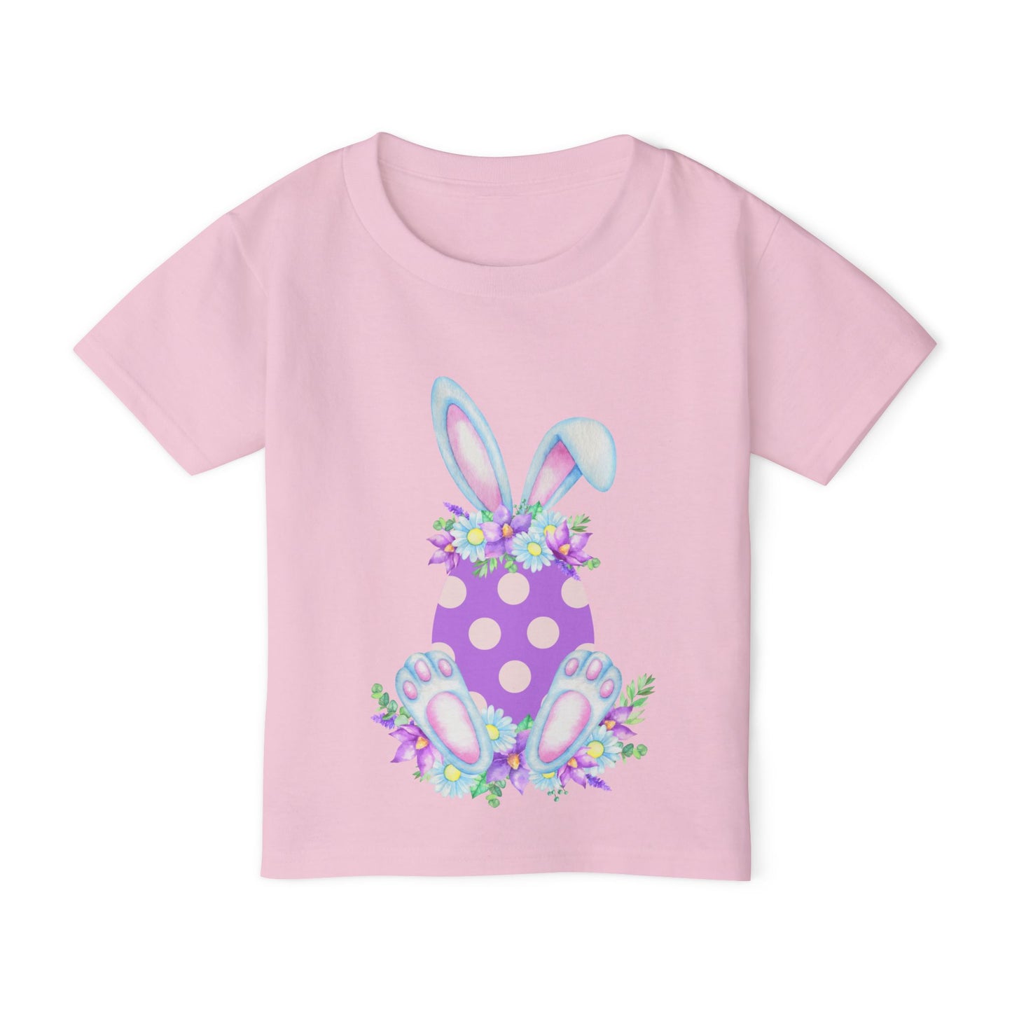 Purple Polka Dot Bunny – Heavy Cotton Toddler Tee 💜🐇