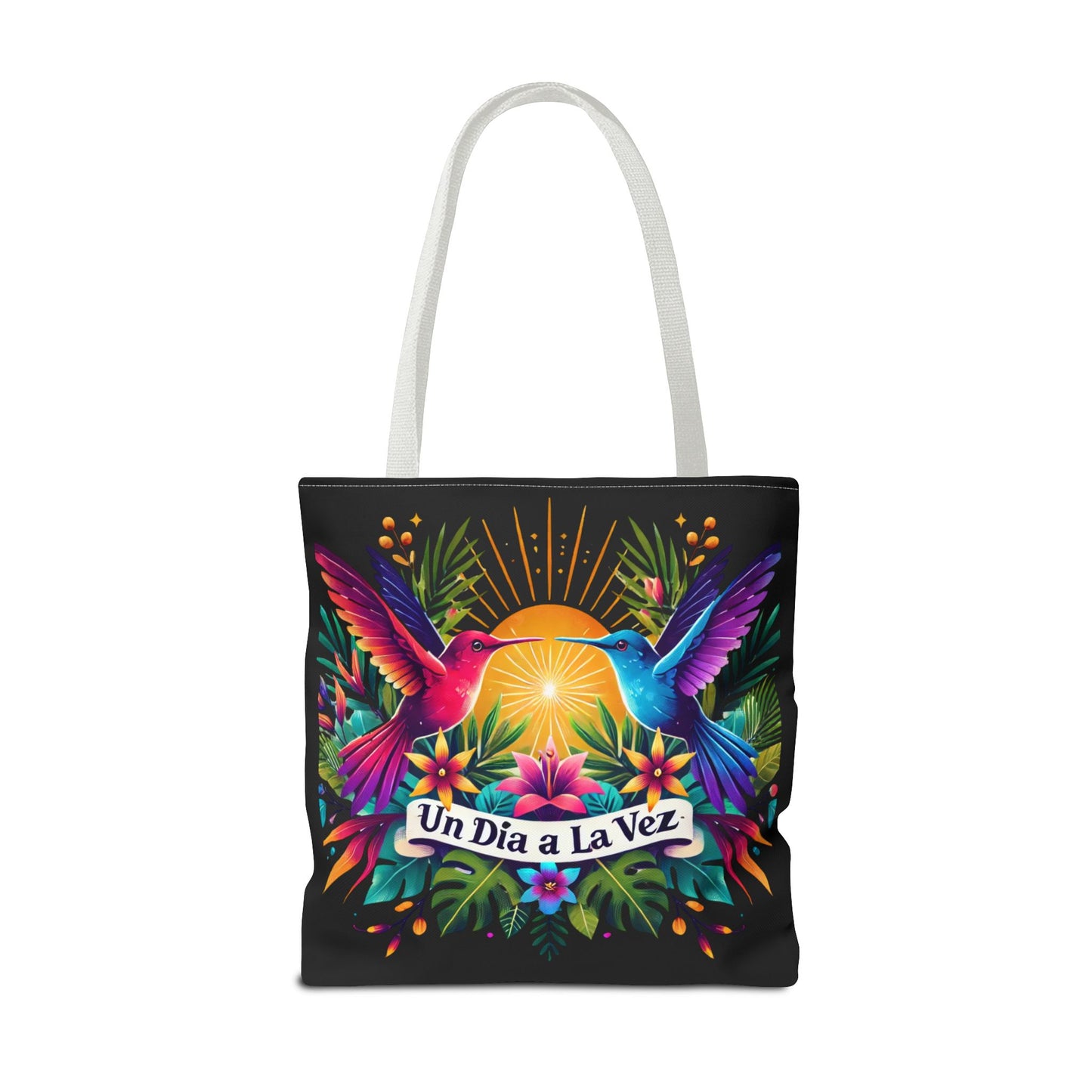 "Un Día a La Vez" Vibrant Midnight Tote Bag