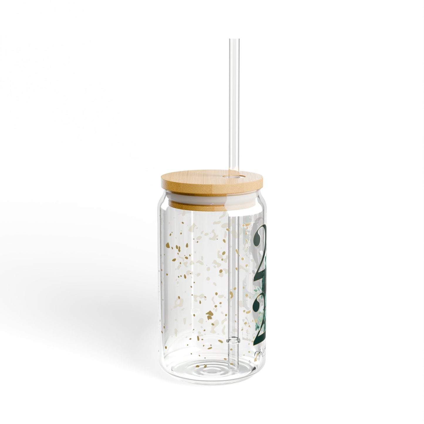 2025 Floral Sipper Glass – Refreshment with Style (16oz)