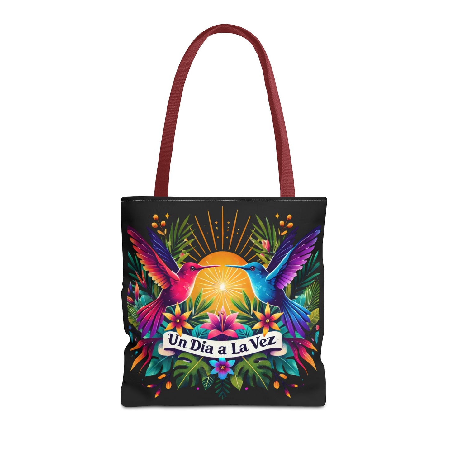 "Un Día a La Vez" Vibrant Midnight Tote Bag