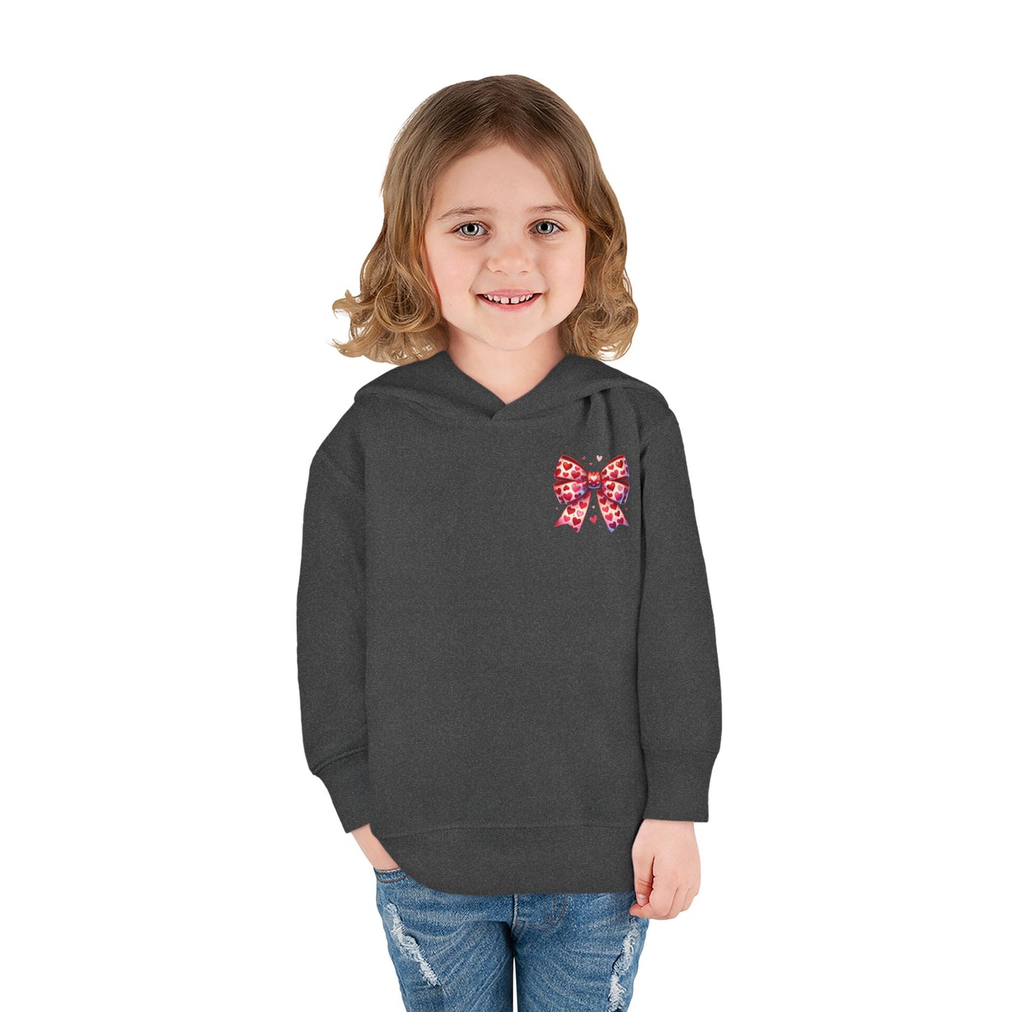 "Tied with Love" Heart Bow Toddler Hoodie