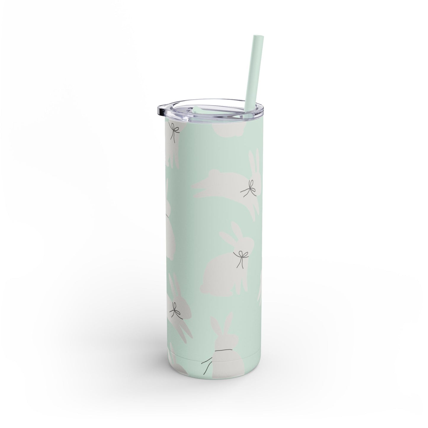 Hop Into Hydration – 20oz Matte Skinny Tumbler 🐰🖤 (Available in Multiple Colors!)