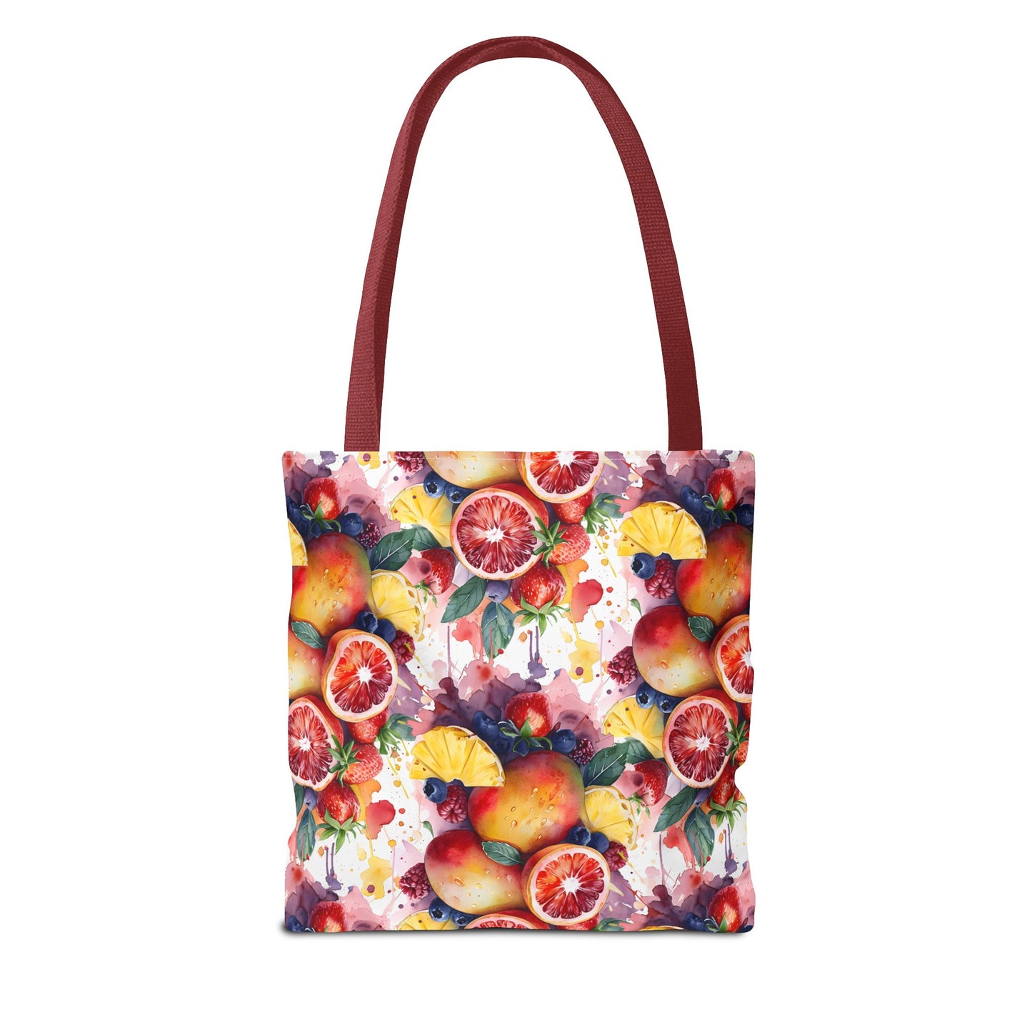 Tropical Splash 🍊🍍 Watercolor Fruit Tote