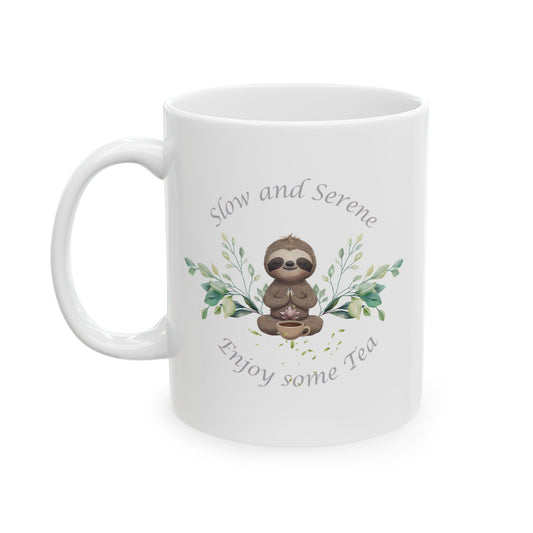 Slow and Serene Sloth Mug, (11oz, 15oz)