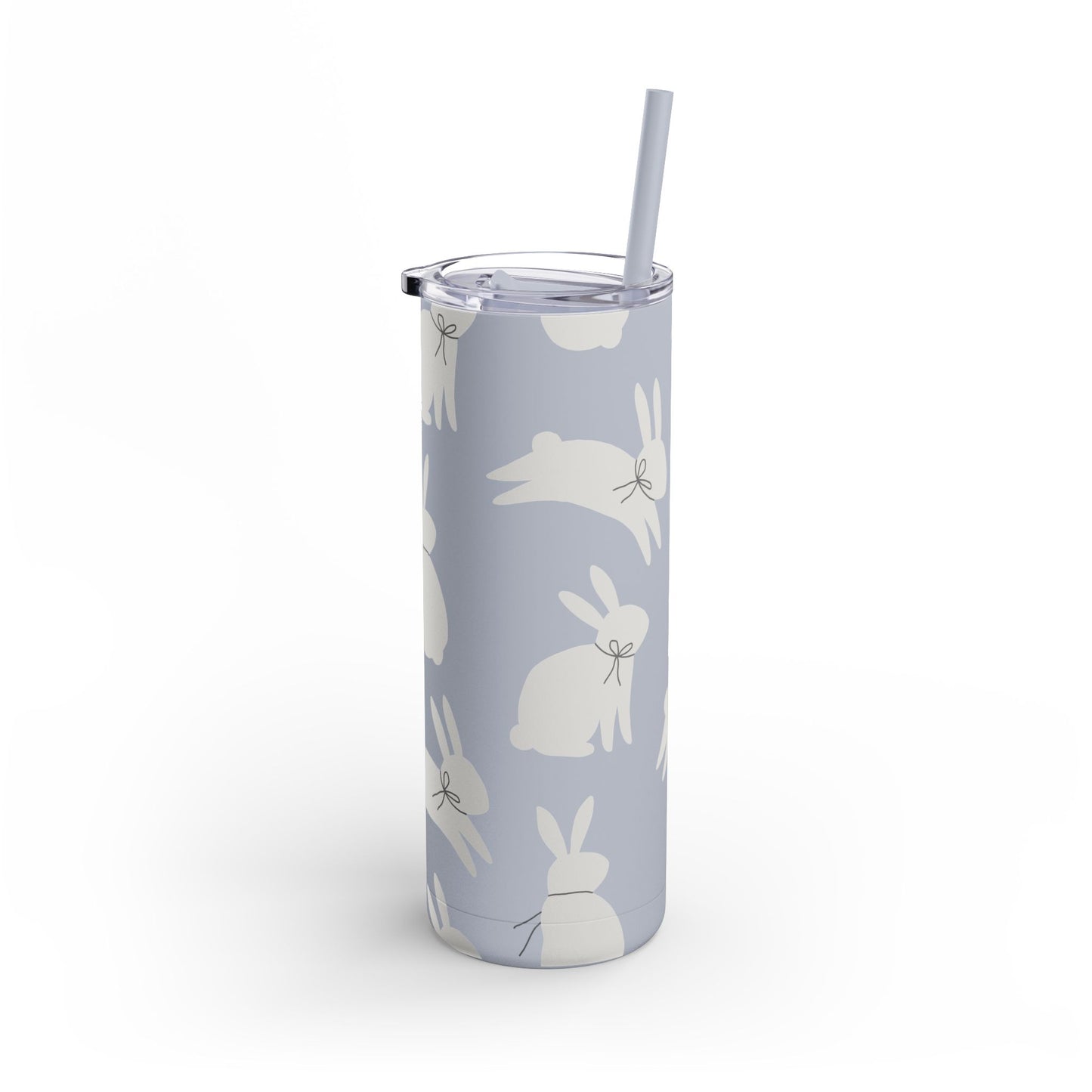 Hop Into Hydration – 20oz Matte Skinny Tumbler 🐰🖤 (Available in Multiple Colors!)