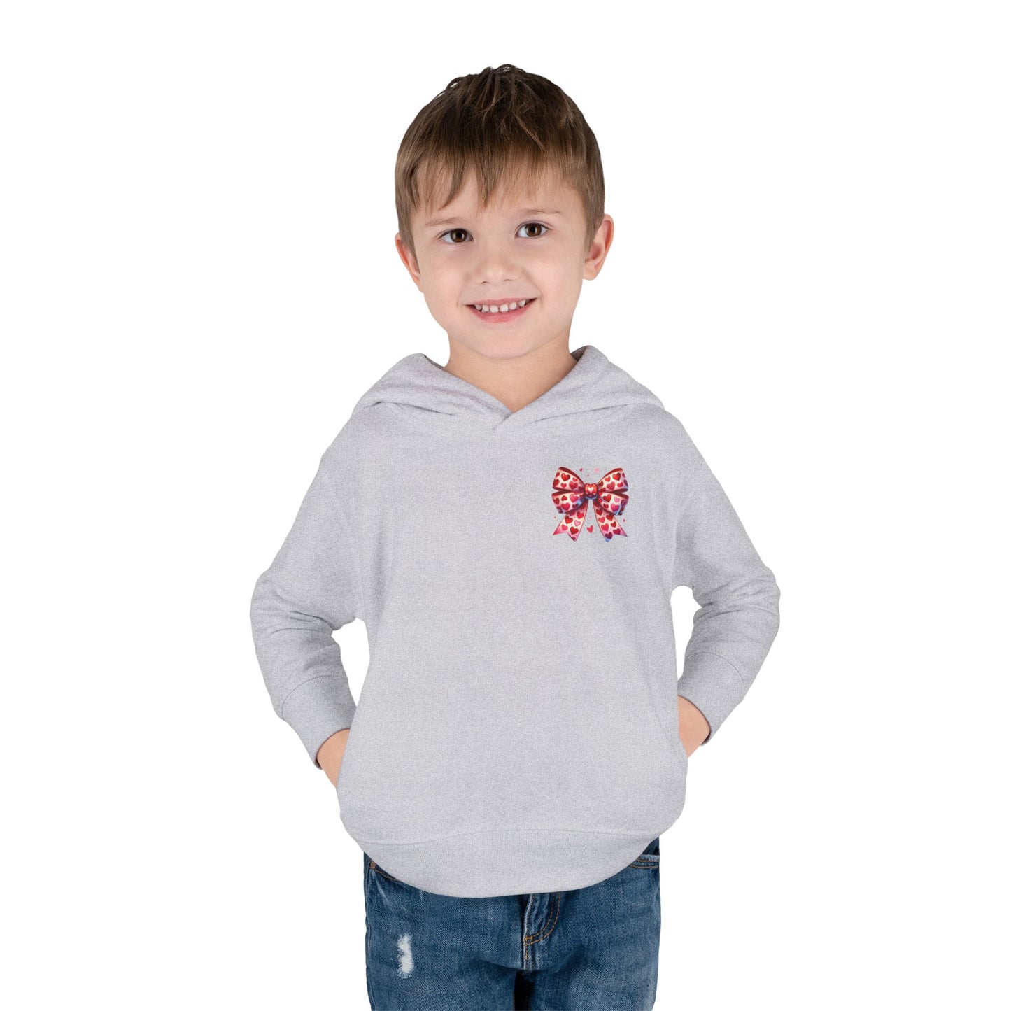 "Tied with Love" Heart Bow Toddler Hoodie