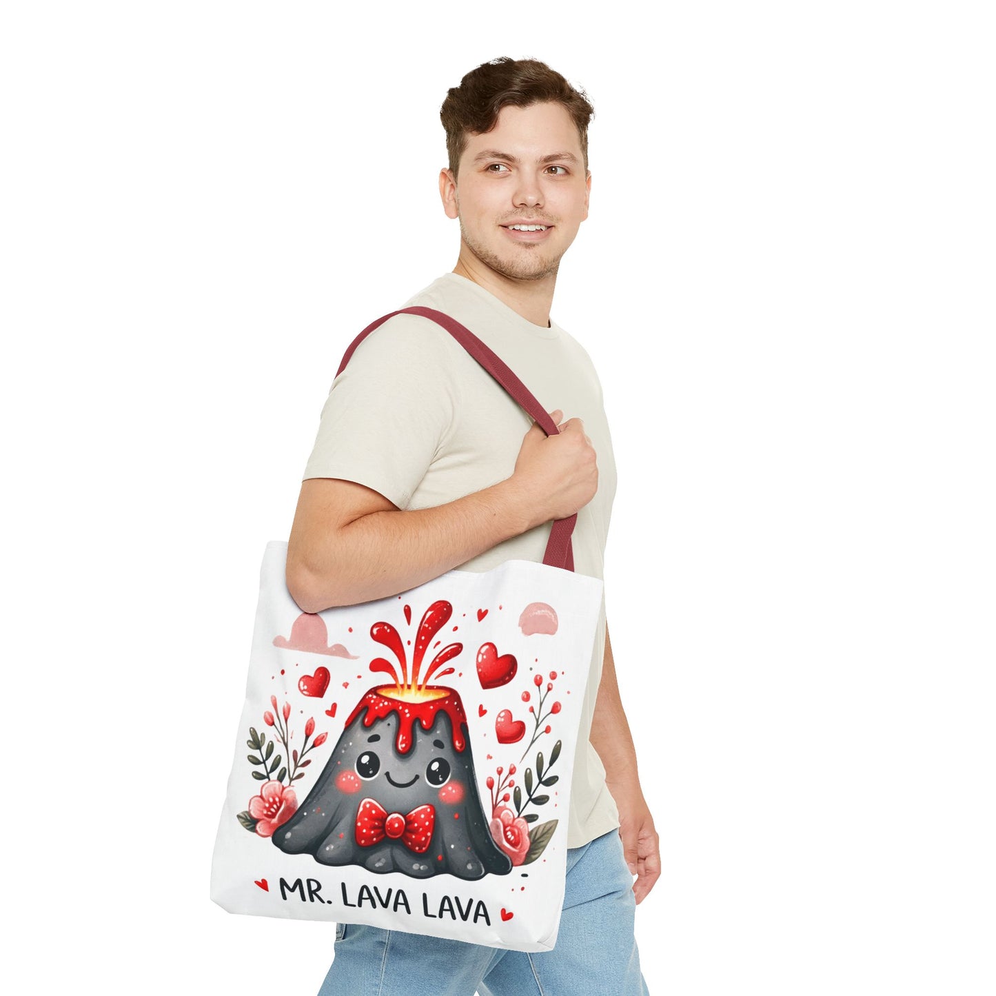 "Mr. Lava Lava Floral Charm" Tote Bag