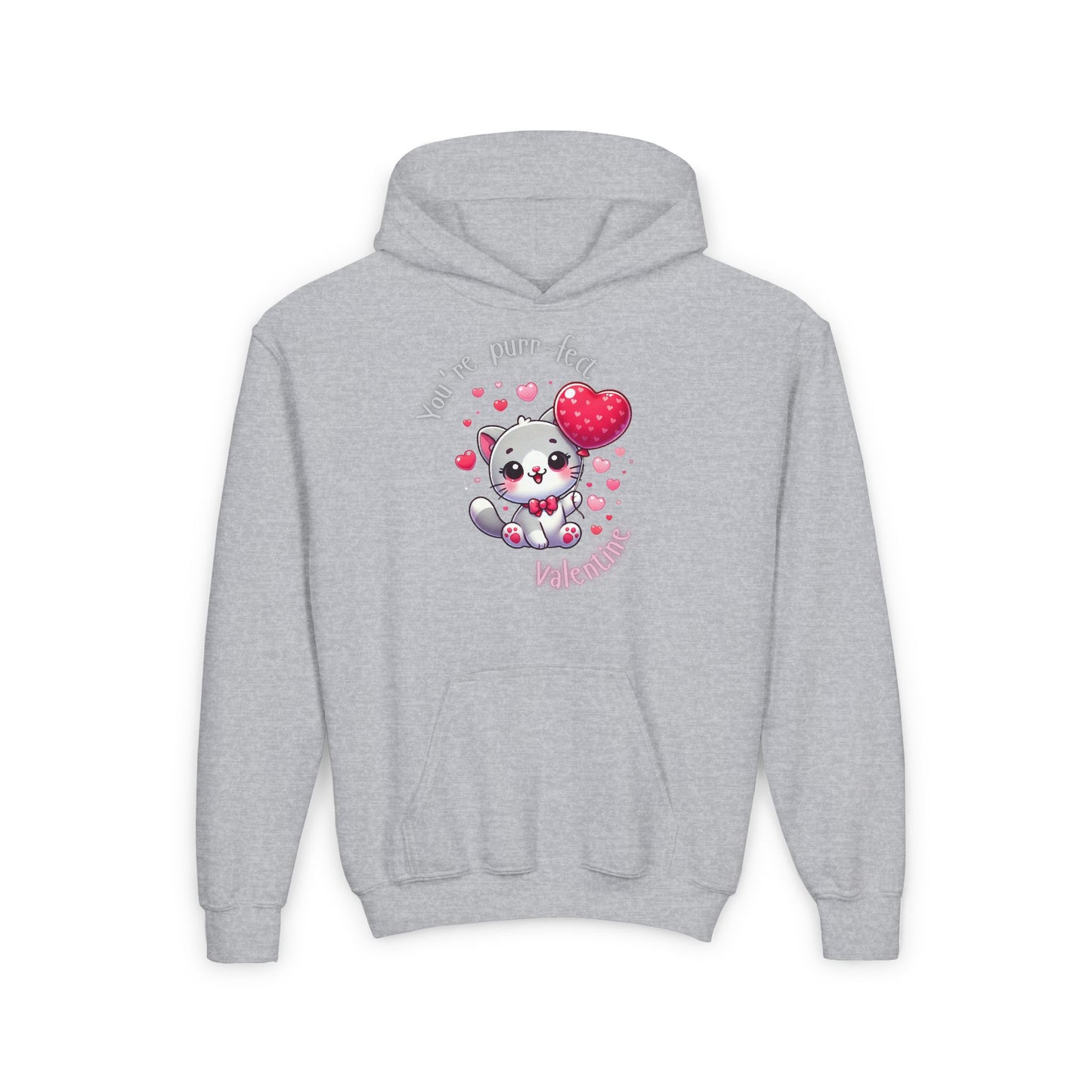 Purr-fect Valentine Youth Hoodie