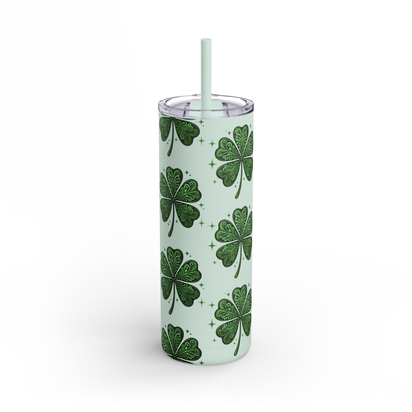 Emerald Clovers 🍀 20oz Matte Tumbler – Luxe Insulated Stainless Steel