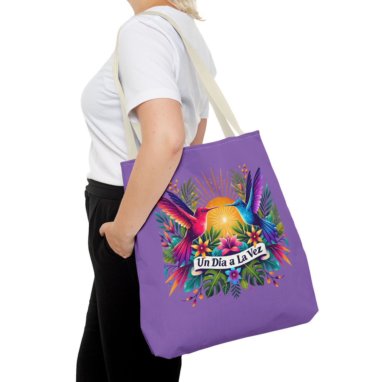 "Un Día a la Vez" Tropical Sunrise Tote Bag