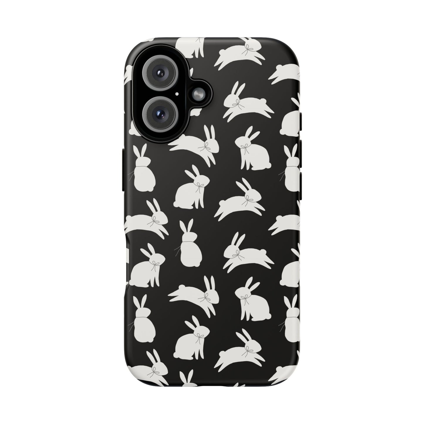 Hop-Proof Style – Bunny Pattern Tough Phone Case 🖤🐰