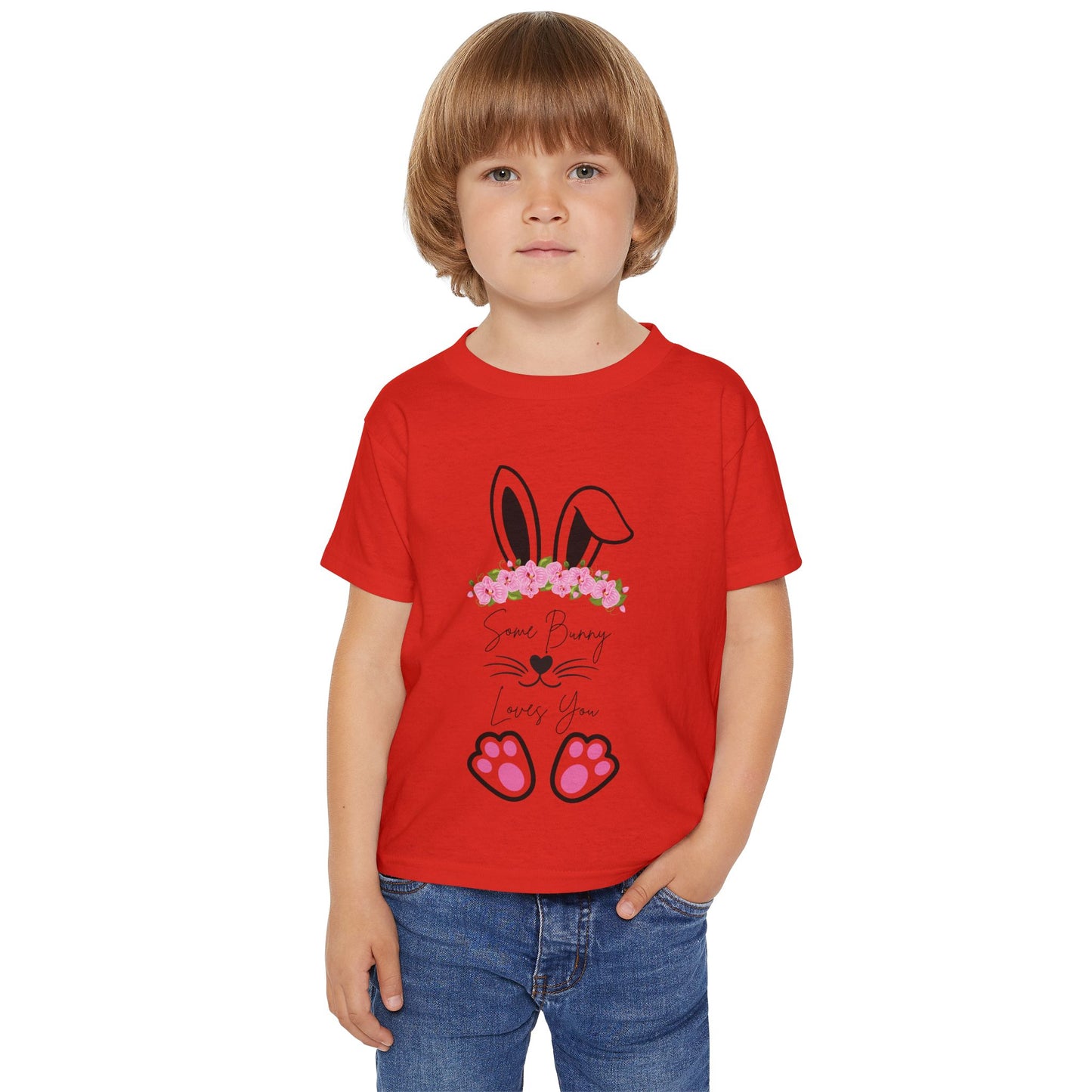 “Some Bunny Loves You” – Toddler Heavy Cotton™ Tee 🐾💗