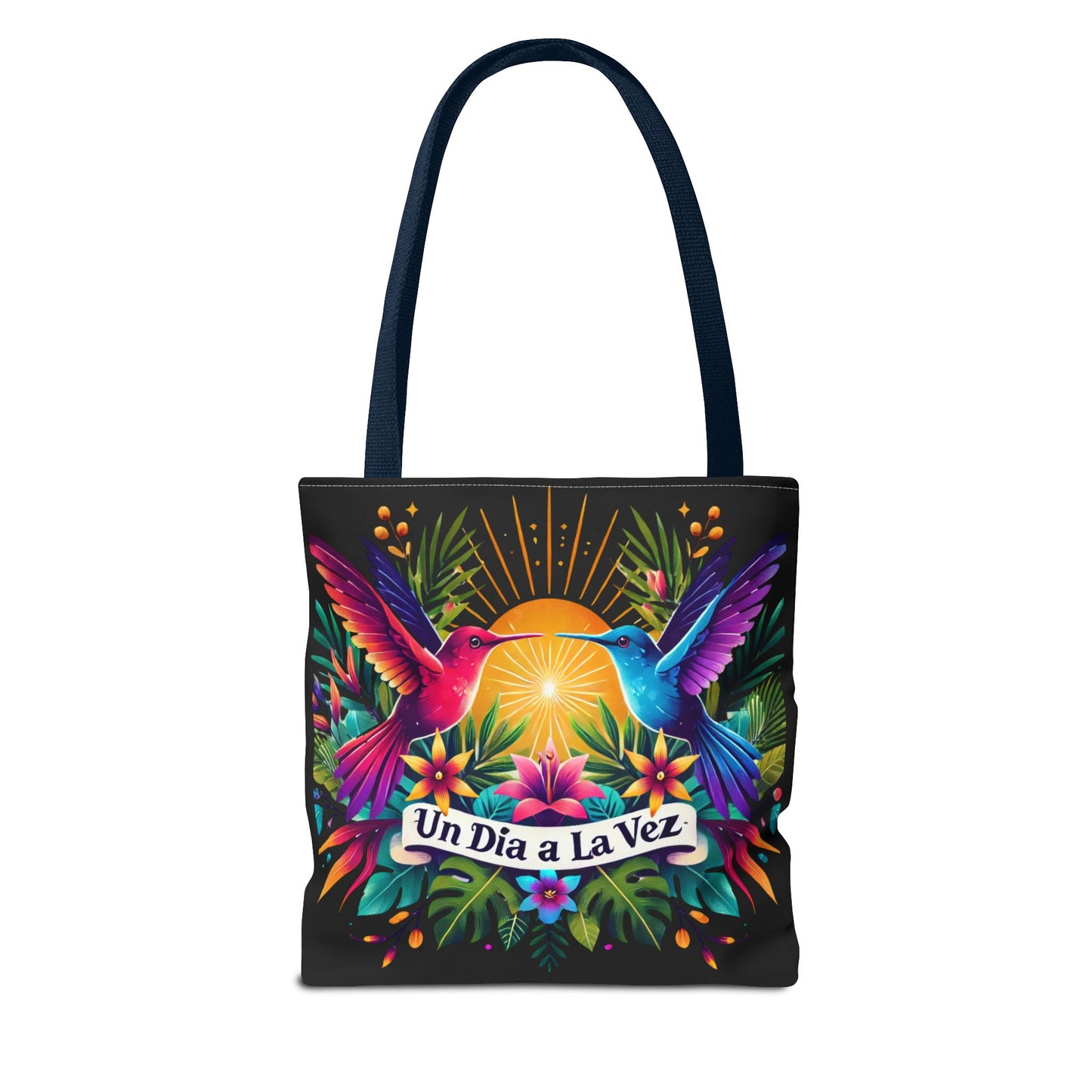 "Un Día a La Vez" Vibrant Midnight Tote Bag