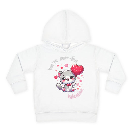 "You're Purr-fect, Valentine" Toddler Hoodie