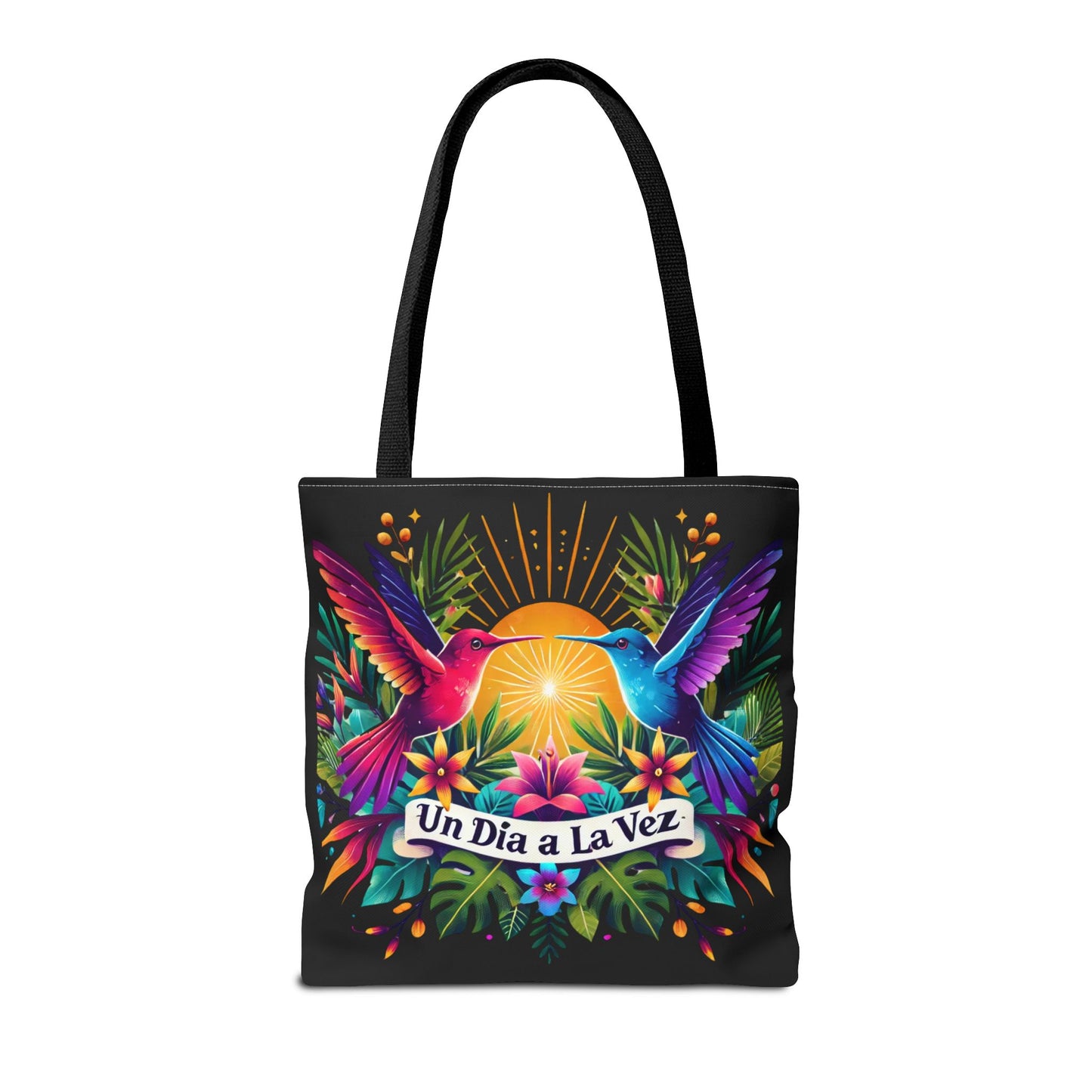 "Un Día a La Vez" Vibrant Midnight Tote Bag