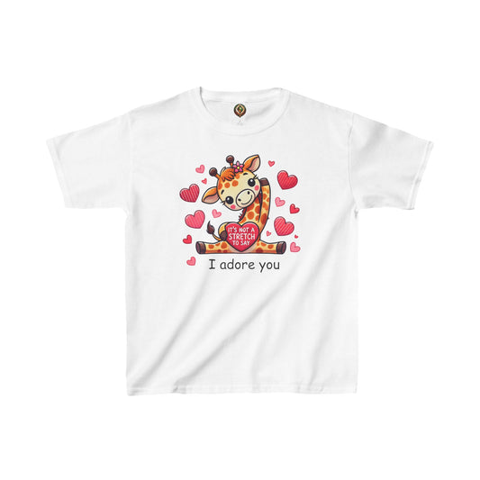 "I Adore You" Giraffe Youth Tee