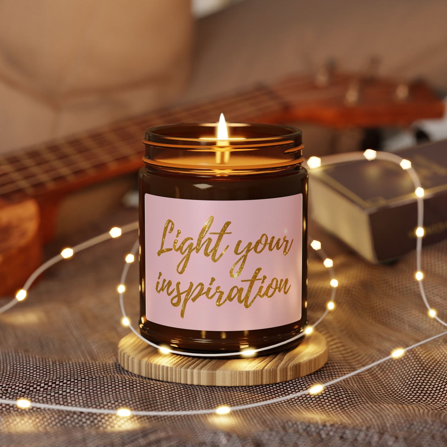 "Light Your Inspiration" Amber Jar Scented Candle