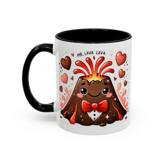 "Mr. Lava Lava in a Tux" Accent Mug (11oz, 15oz)