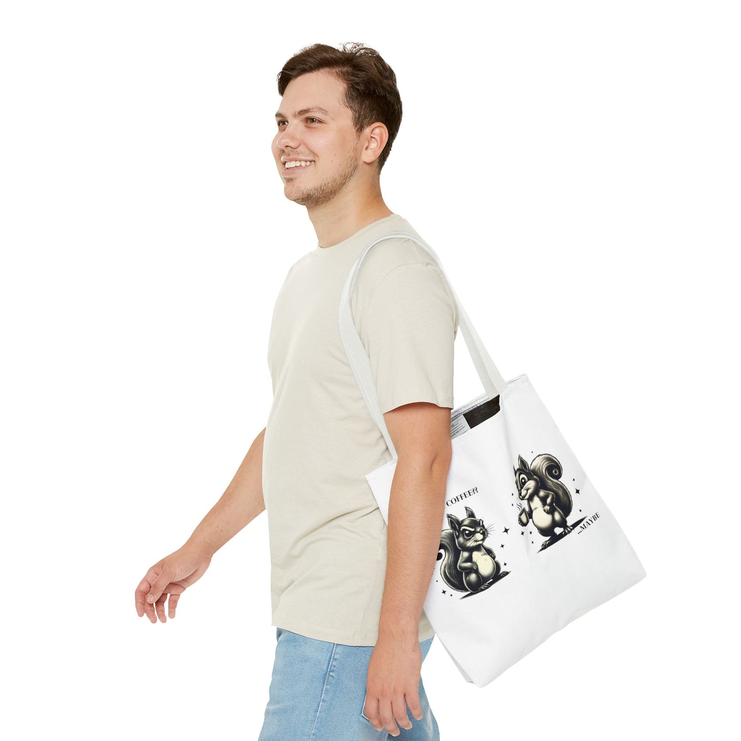 “Last of the Coffee?? …Maybe” Squirrel Tote – Snarky, Stylish & Caffeinated