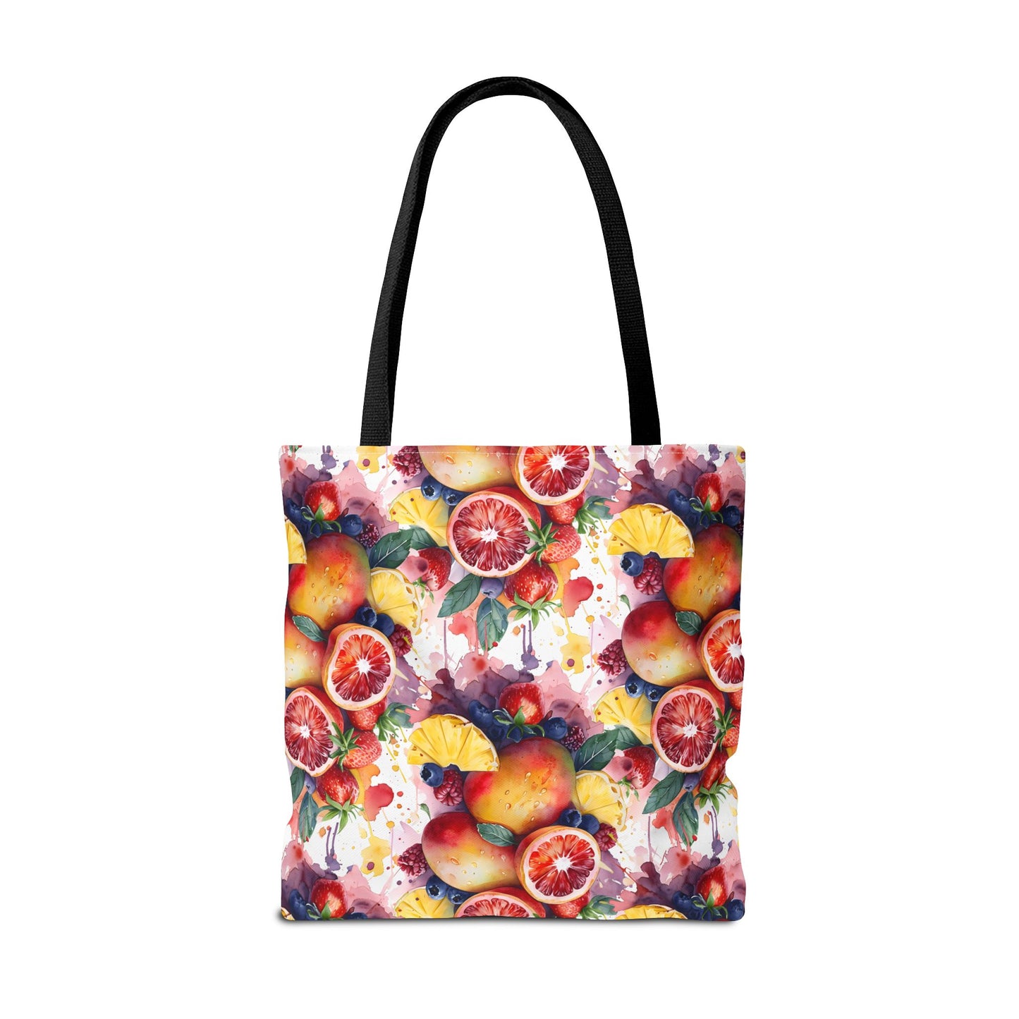 Tropical Splash 🍊🍍 Watercolor Fruit Tote