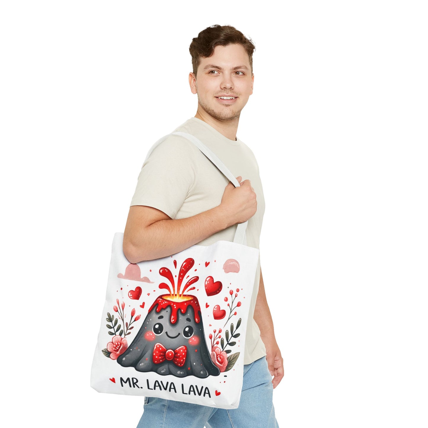 "Mr. Lava Lava Floral Charm" Tote Bag