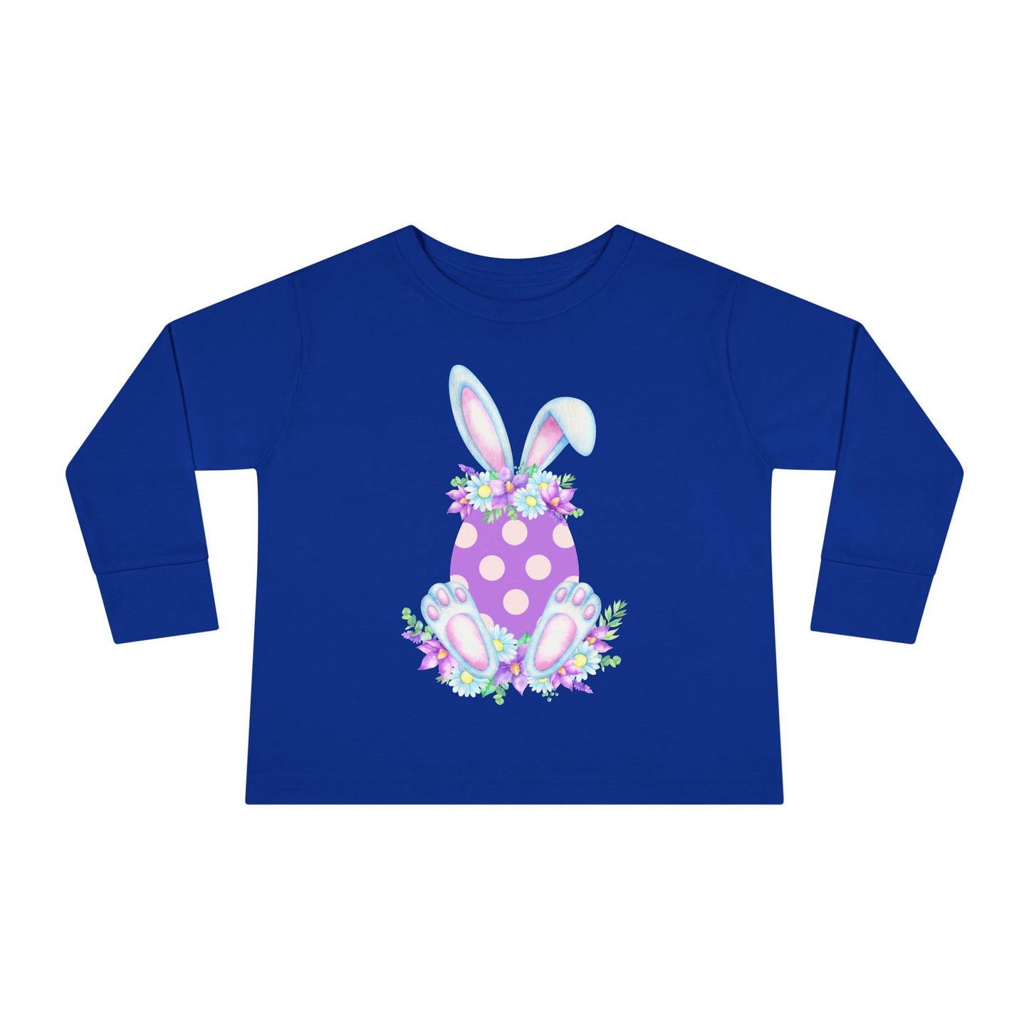 Purple Polka Dot Bunny – Toddler Long Sleeve Tee 🐇💜