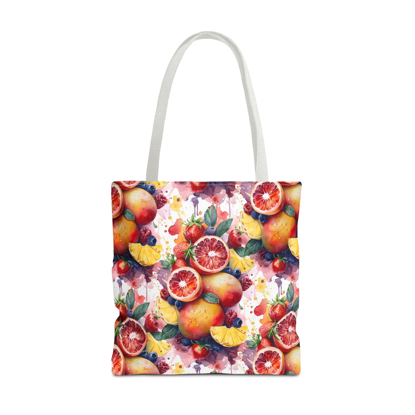 Tropical Splash 🍊🍍 Watercolor Fruit Tote