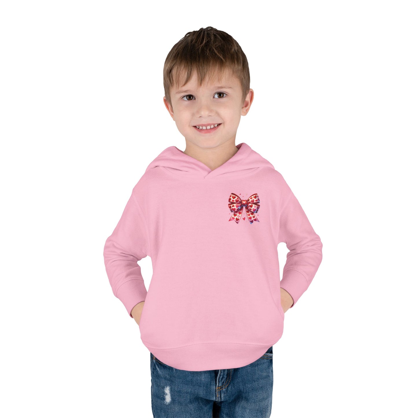 "Tied with Love" Heart Bow Toddler Hoodie