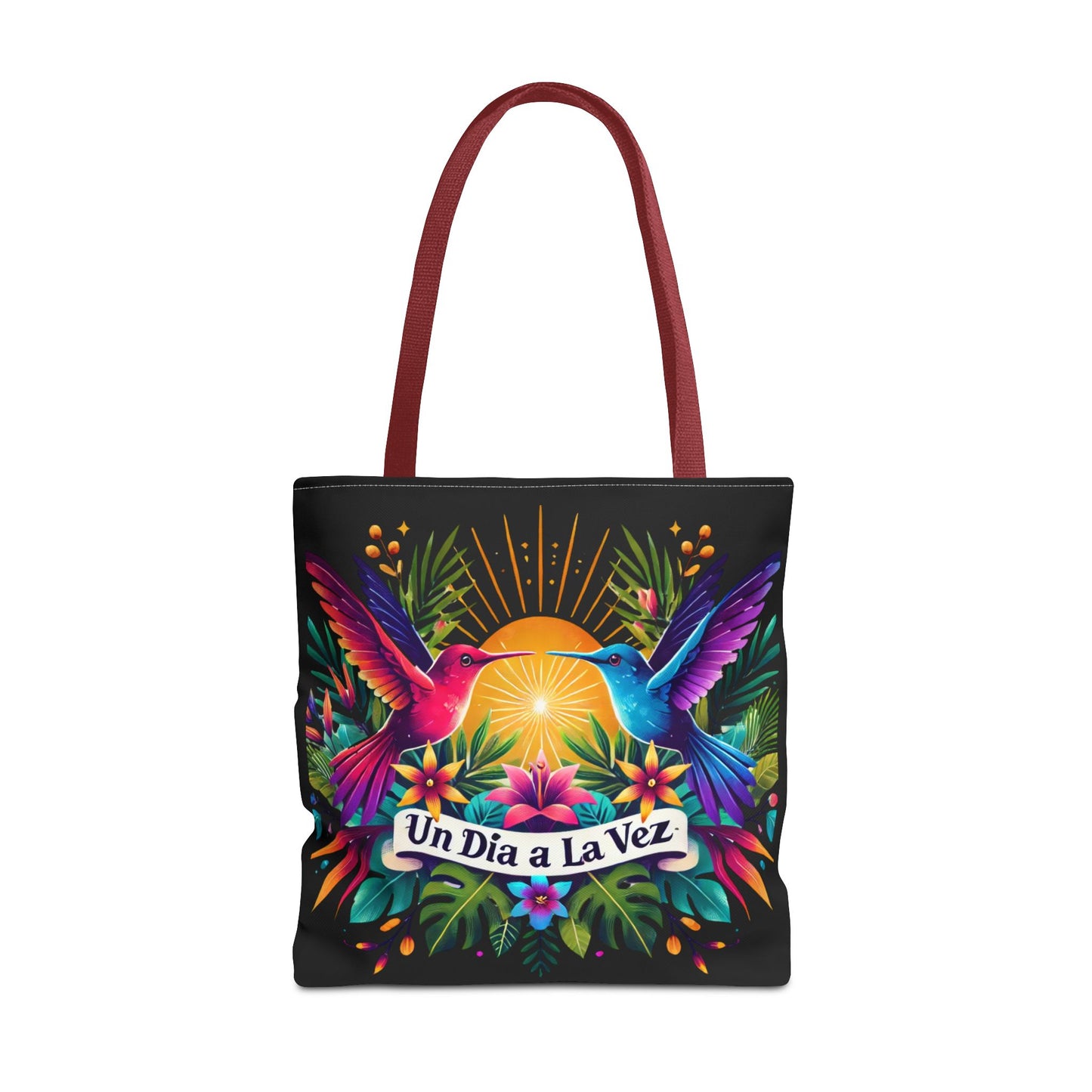 "Un Día a La Vez" Vibrant Midnight Tote Bag