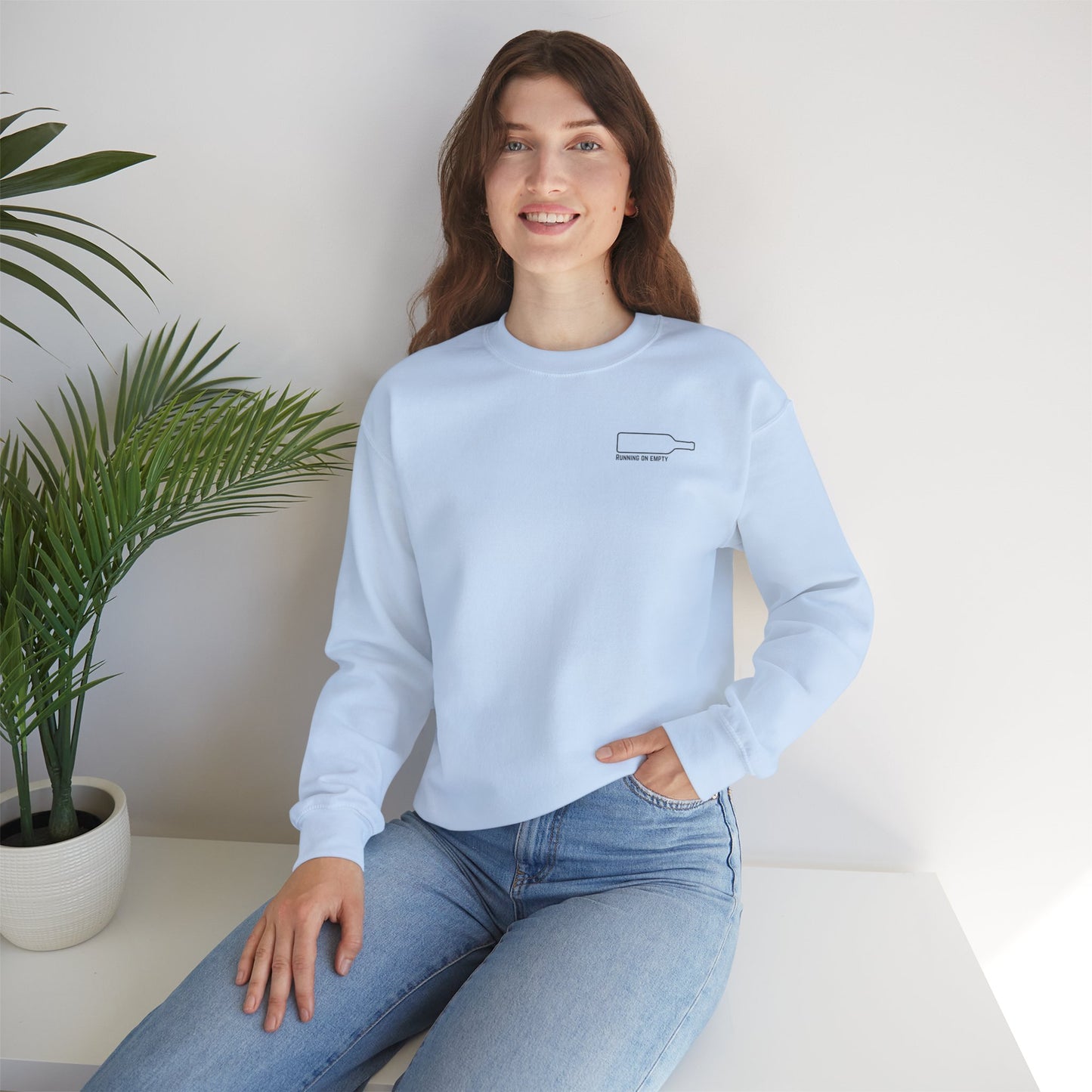 "Running on Empty" Unisex Crewneck Sweatshirt