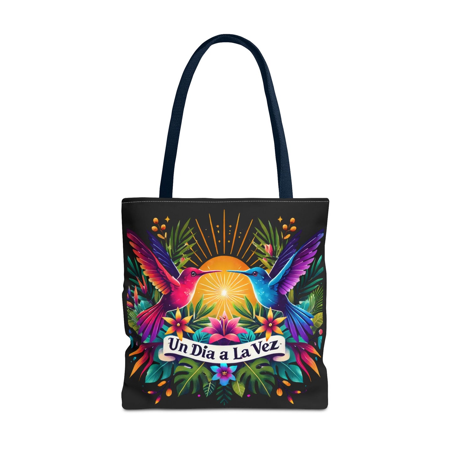 "Un Día a La Vez" Vibrant Midnight Tote Bag