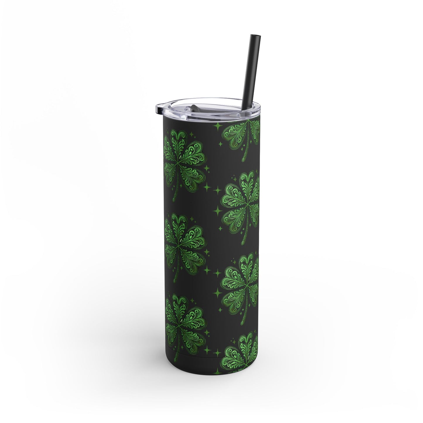 Emerald Clovers 🍀 20oz Matte Tumbler – Luxe Insulated Stainless Steel