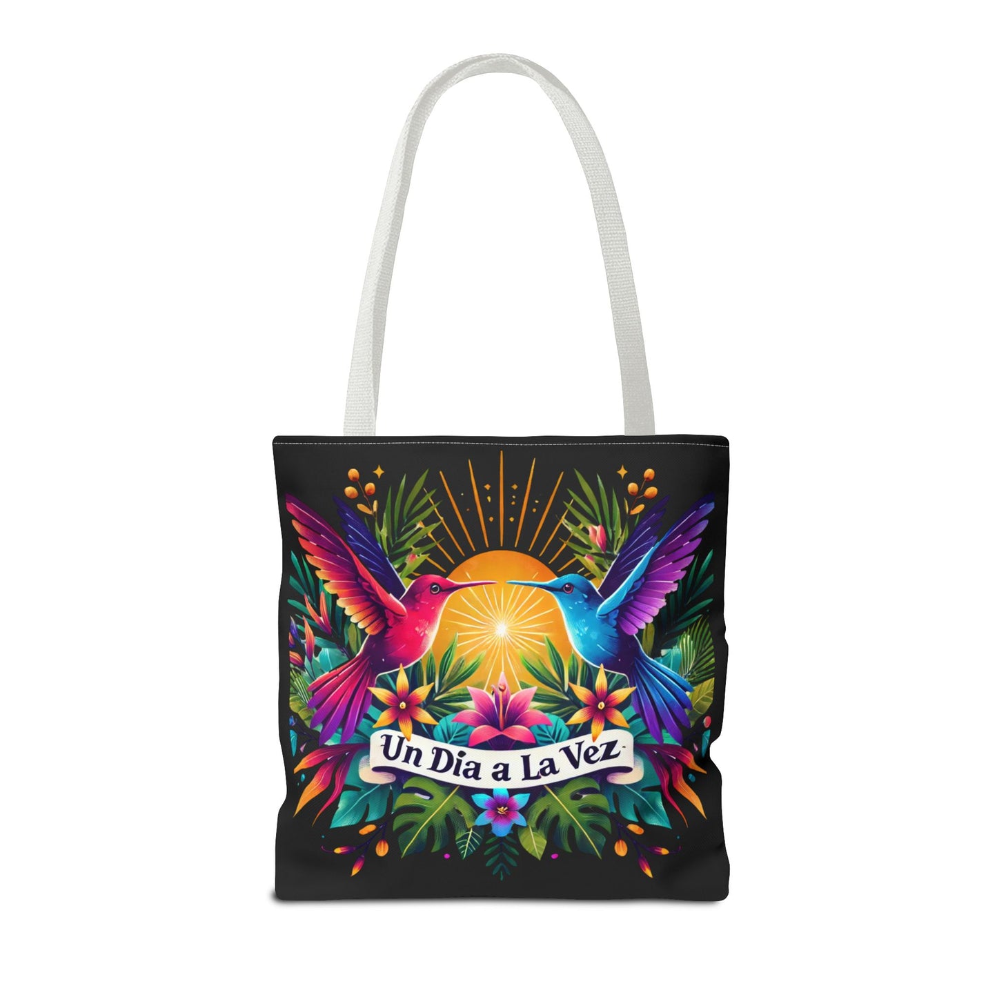 "Un Día a La Vez" Vibrant Midnight Tote Bag