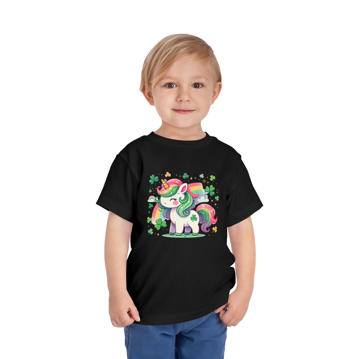 Magical Mischief 🍀 Toddler Tee – Lucky Unicorn Adventure