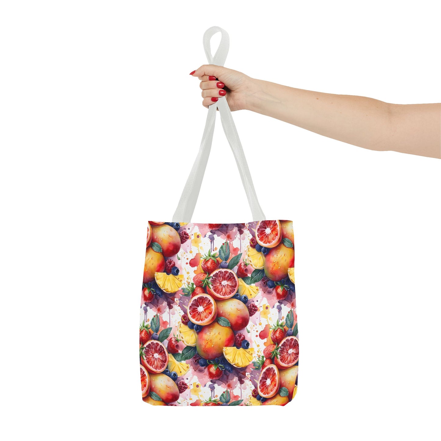 Tropical Splash 🍊🍍 Watercolor Fruit Tote