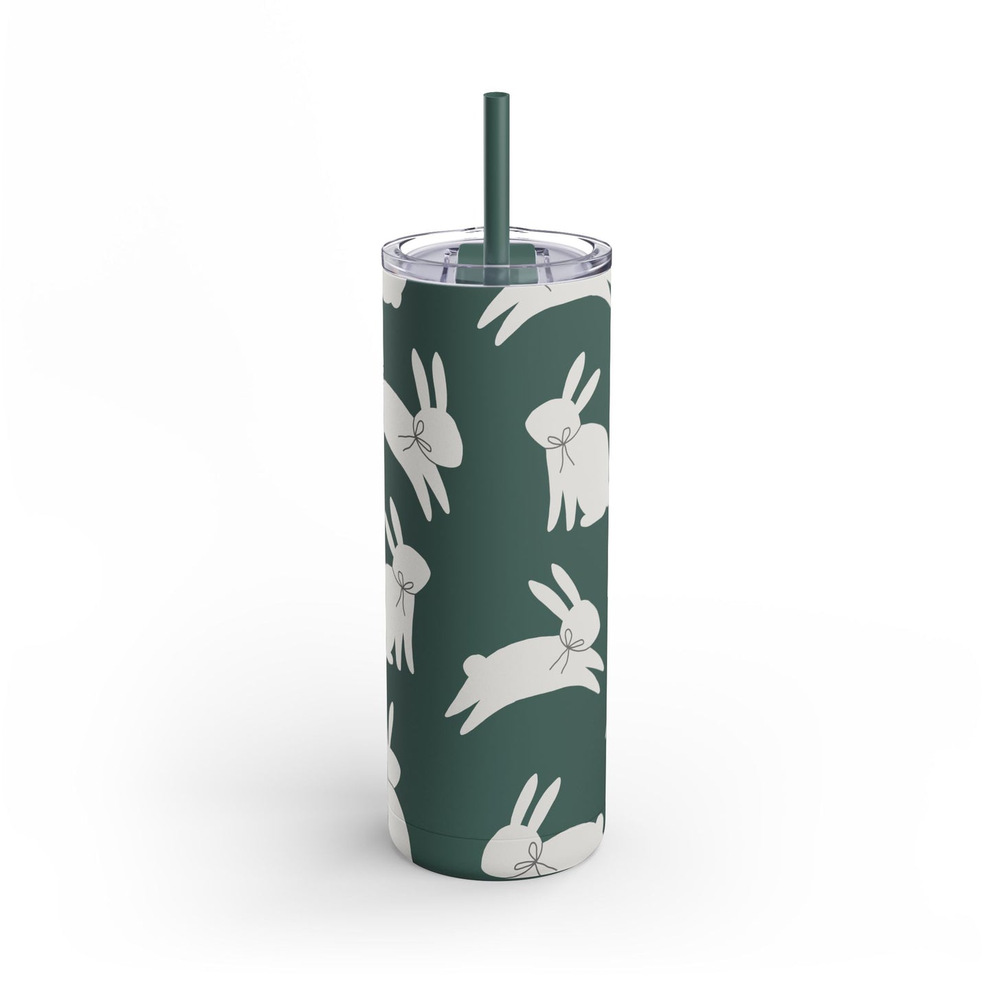 Hop Into Hydration – 20oz Matte Skinny Tumbler 🐰🖤 (Available in Multiple Colors!)