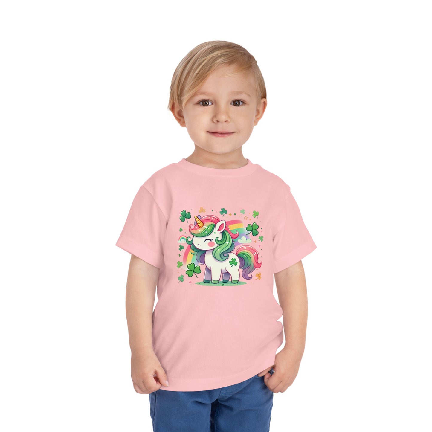 Magical Mischief 🍀 Toddler Tee – Lucky Unicorn Adventure
