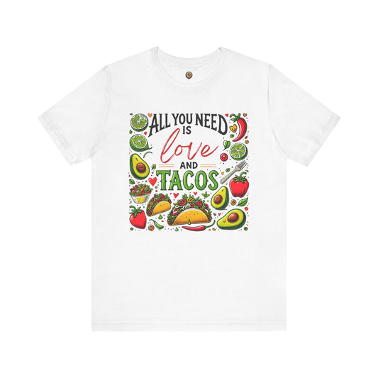 "Love & Tacos" Unisex Jersey T-Shirt