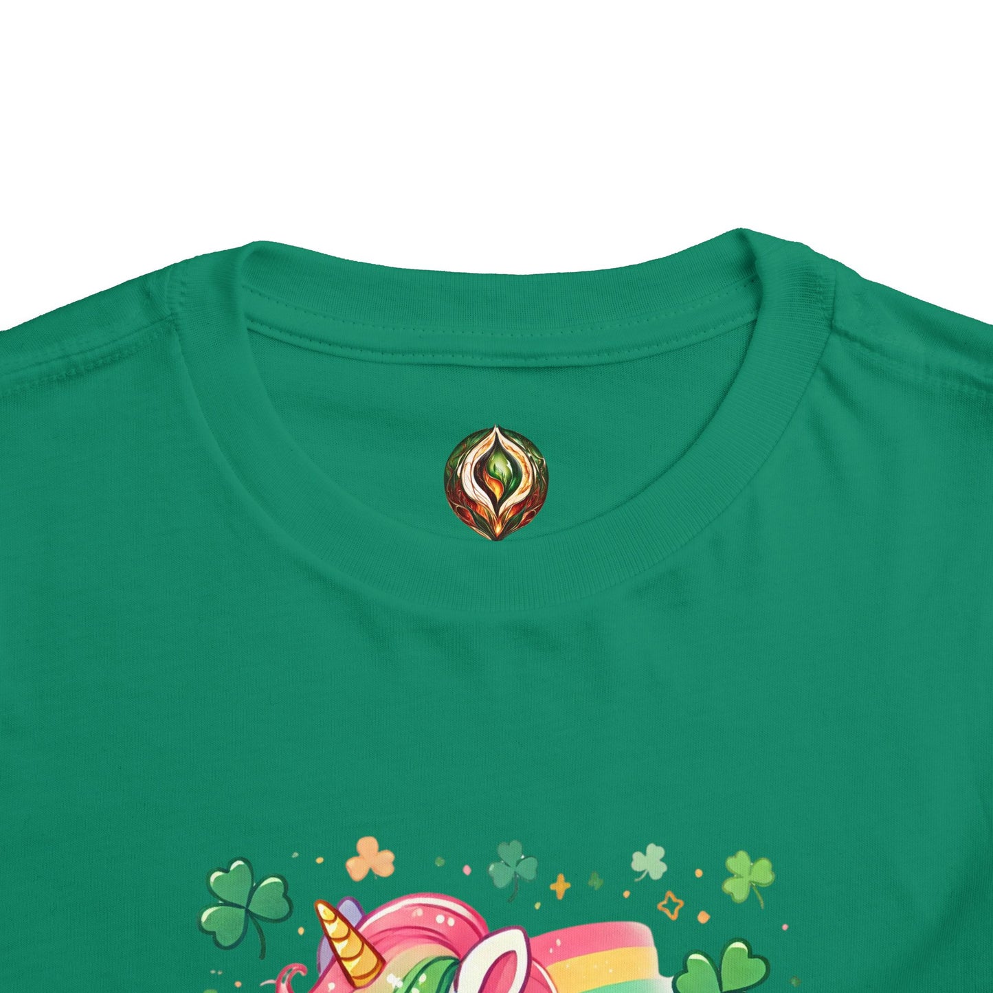 Magical Mischief 🍀 Toddler Tee – Lucky Unicorn Adventure